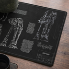AT-AT Blueprint Desk Mat - Star Wars Office Accessory Father's Day Gift
