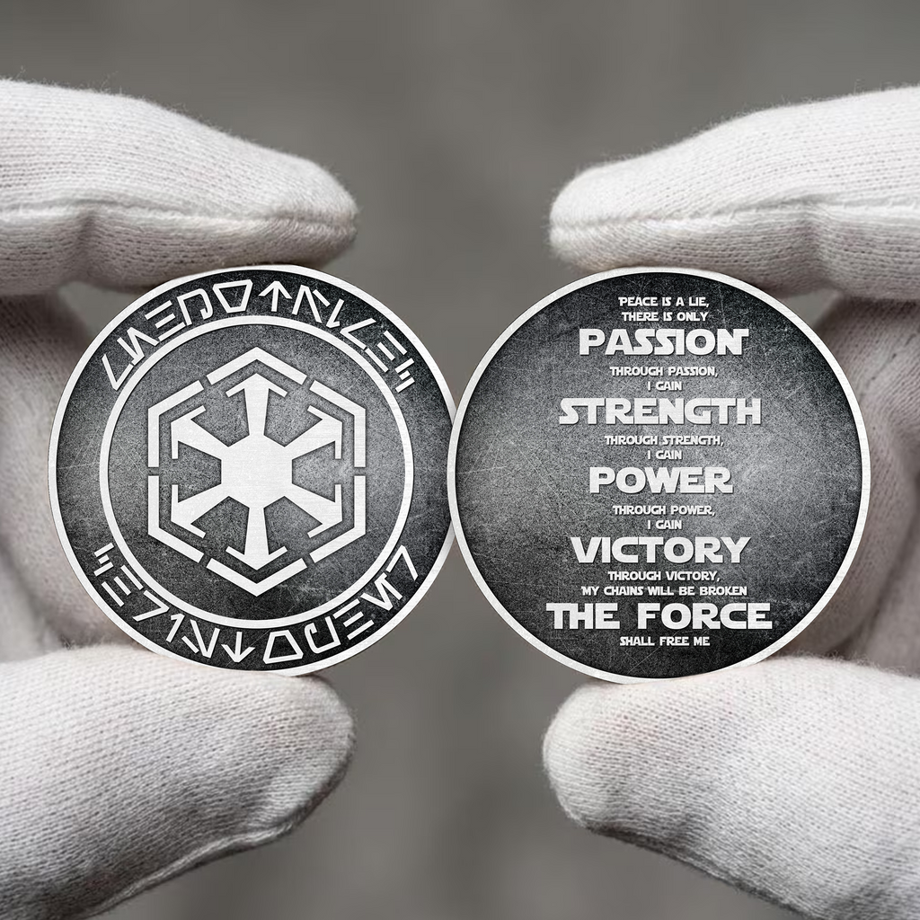Custom Name In Mando'a/Aurebesh Star Wars Challenge Coin - Personalized Commemorative Keepsake Coin