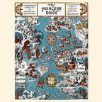 Florin and Guilder Map Art Blanket - Princess Bride Movie Sherpa Blanket Gift for Fans