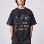Skywalker Lightsaber Schematic Wash Tee - Galactic Vintage Wash T-shirt