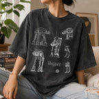AT-AT Schematic Wash Tee - Galactic Vintage Wash T-shirt