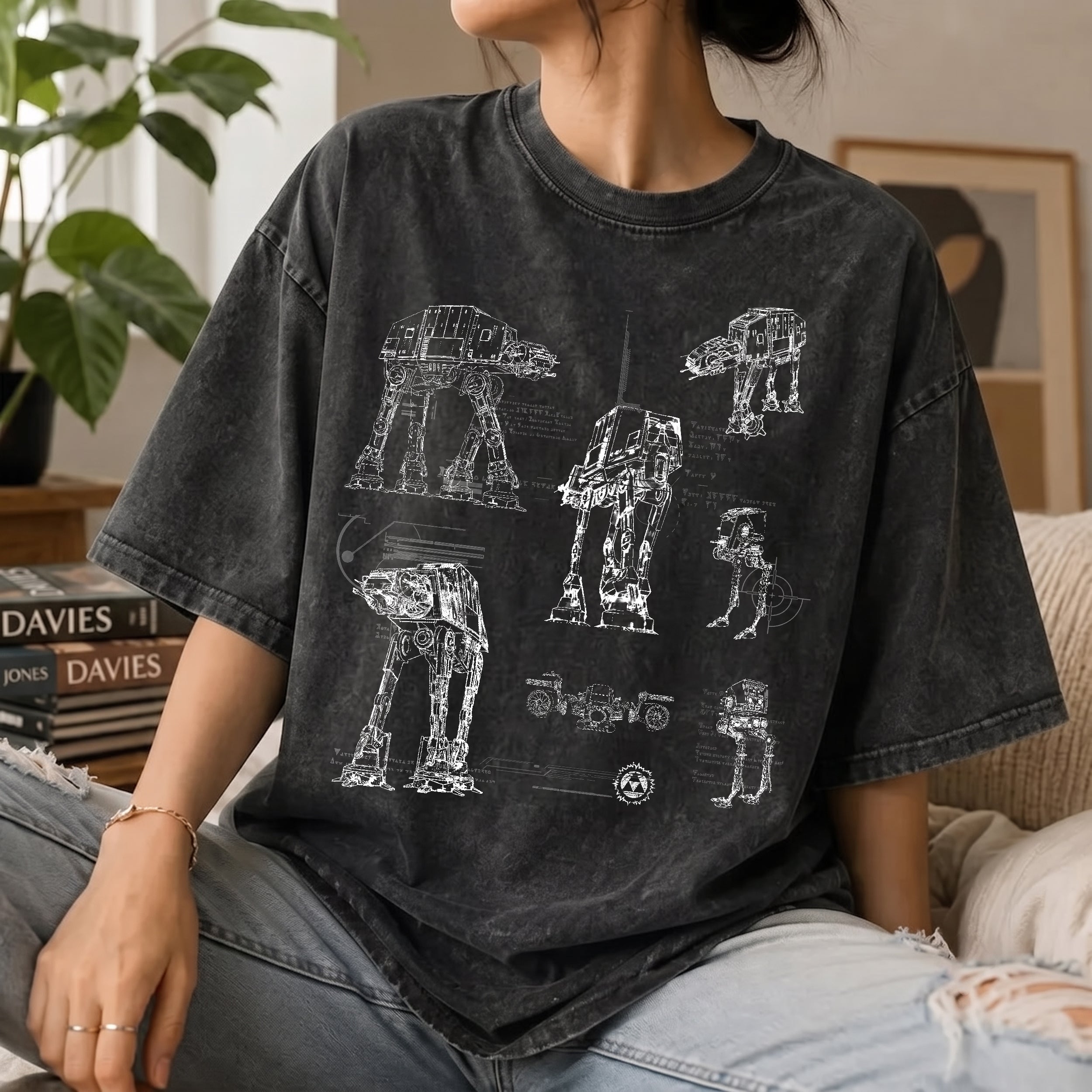 AT-AT Schematic Wash Tee - Galactic Vintage Wash T-shirt