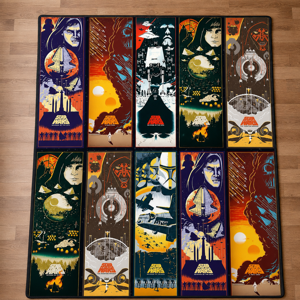 Original Six Sci-fi Movies Collection Blanket - Movie Art Christmas Sherpa Blanket Gift for Fans