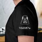 Custom Best Father In The Galaxy Name in Aurebesh and Mando'a Sleeve Printed Shirt - Personalized Father's Day Shirt