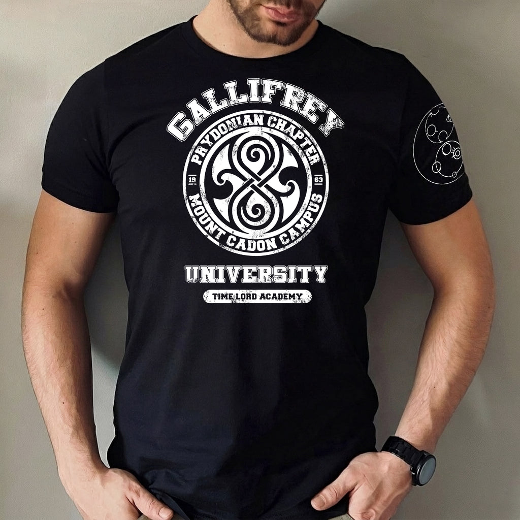 Gallifrey University With Custom Gallifreyan Name Printed Shirt - Sci-fi Movie Personalized Shirt