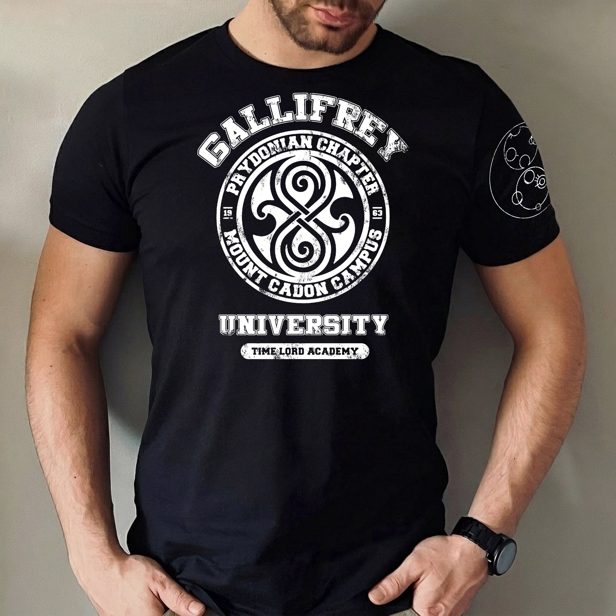 Gallifrey University With Custom Gallifreyan Name Printed Shirt - Sci-fi Movie Personalized Shirt