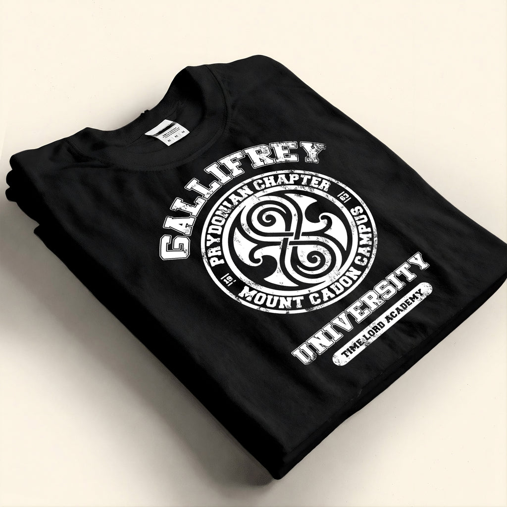 Gallifrey University With Custom Gallifreyan Name Printed Shirt - Sci-fi Movie Personalized Shirt