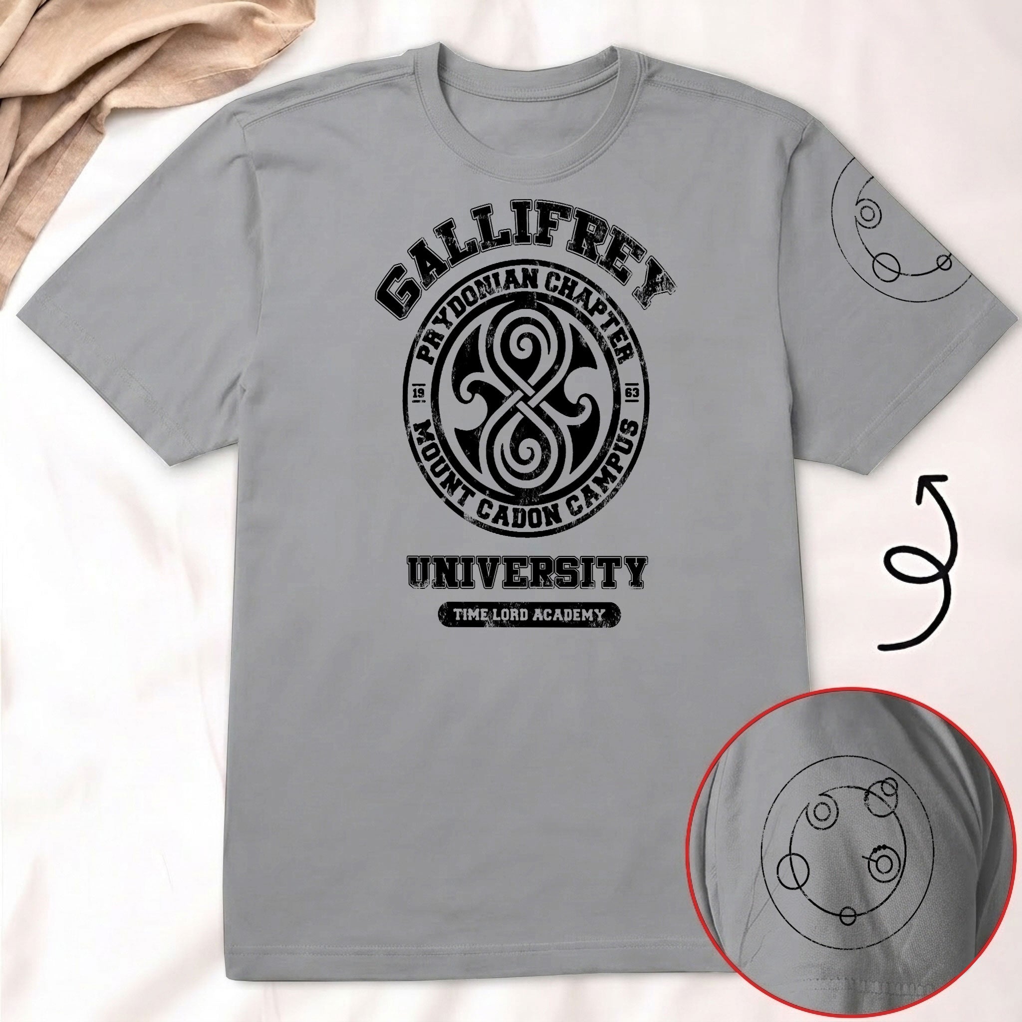 Gallifrey University With Custom Gallifreyan Name Printed Shirt - Sci-fi Movie Personalized Shirt