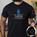 Hello Tardis My Old Friend With Custom Gallifreyan Name Printed Shirt - Sci-fi Movie Personalized Shirt