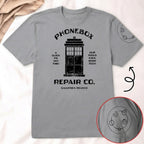 Phonebox Repair Co. With Custom Gallifreyan Name Printed Shirt - Sci-fi Movie Personalized Shirt
