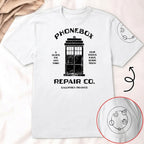 Phonebox Repair Co. With Custom Gallifreyan Name Printed Shirt - Sci-fi Movie Personalized Shirt