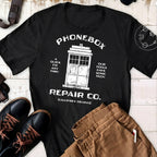 Phonebox Repair Co. With Custom Gallifreyan Name Printed Shirt - Sci-fi Movie Personalized Shirt