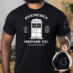 Phonebox Repair Co. With Custom Gallifreyan Name Printed Shirt - Sci-fi Movie Personalized Shirt