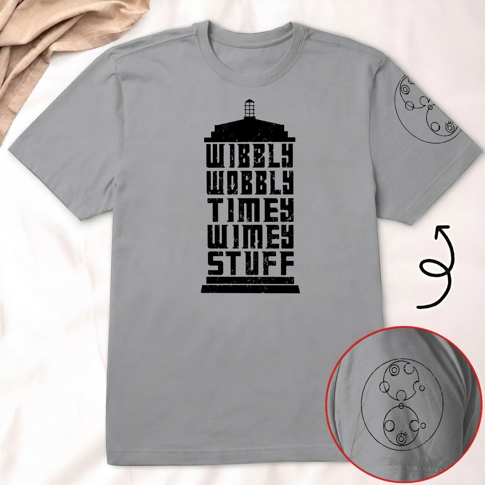 Wibbly Wobbly Timey Wimey Stuff With Custom Gallifreyan Name Printed Shirt - Sci-fi Movie Personalized Shirt