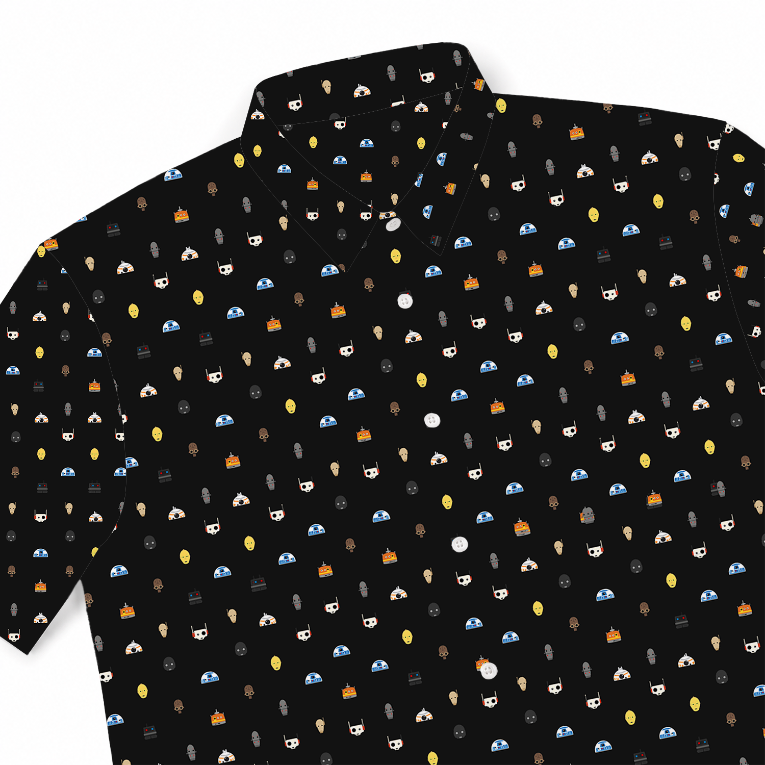 Galactic Droid Registry Hawaiian Shirt with Pocket - Galactic Button Down Shirt
