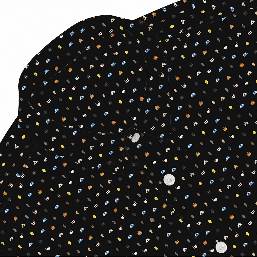 Galactic Droid Registry Hawaiian Shirt with Pocket - Galactic Button Down Shirt