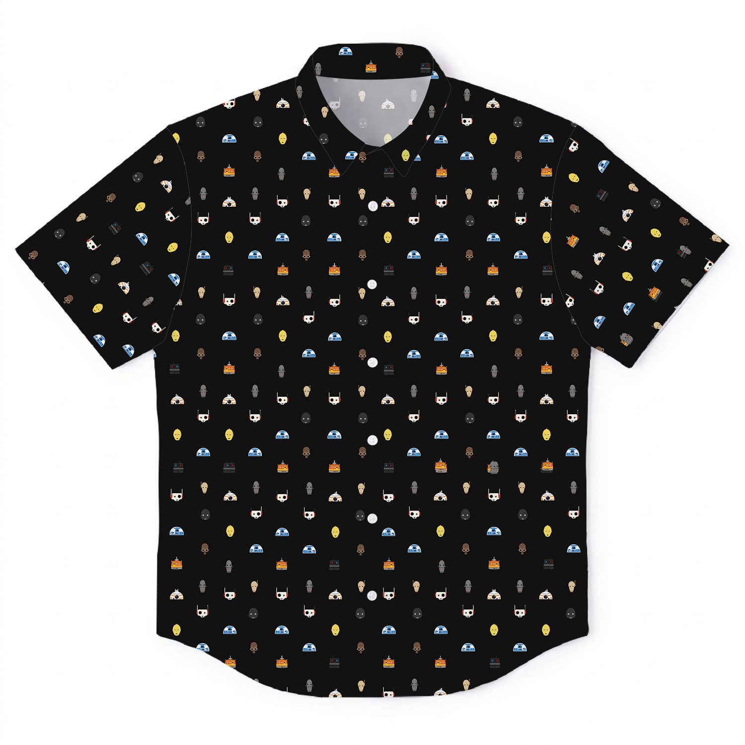 Galactic Droid Registry Hawaiian Shirt with Pocket - Galactic Button Down Shirt