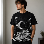 Millennium Falcon Death Star Shirt - Edge Printed Unisex T-shirt