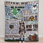 Who You Gonna Call Blanket - Ghost Movie Christmas Sherpa Blanket Gift for Fans
