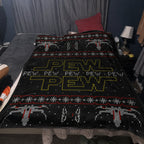 Galactic TIE Fighter Pew Pew Blanket - Galactic Christmas Gift for Fans