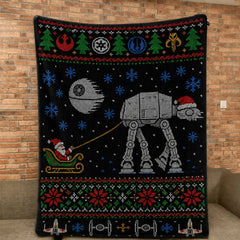 AT-AT Santa Blanket - Galactic Christmas Gift for Fans