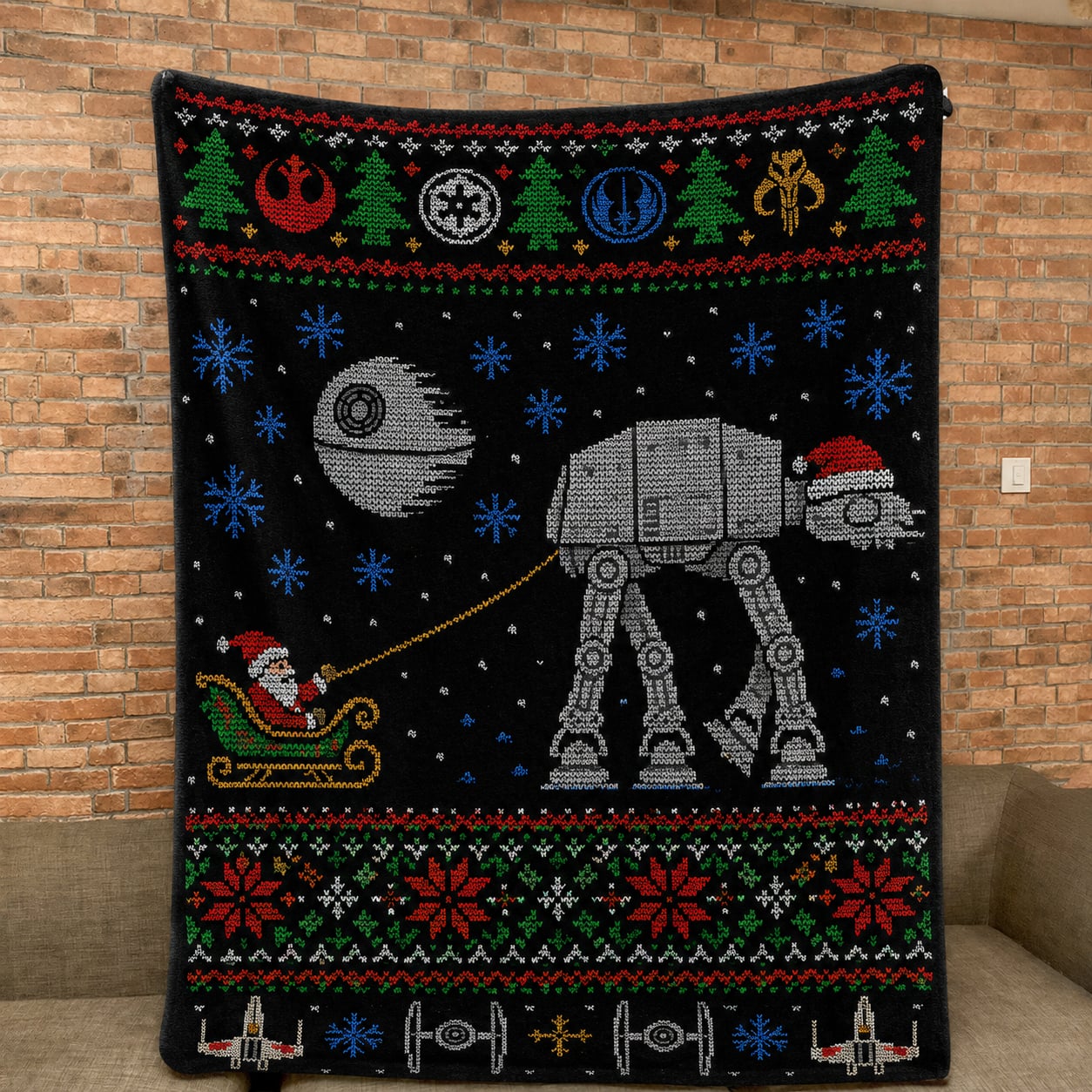 AT-AT Santa Blanket - Galactic Christmas Gift for Fans