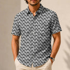 Empire & Rebel Pattern Hawaiian Shirt with Pocket - Galactic Button Down Shirt