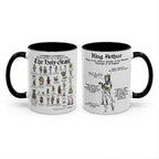 King Arthur's Funny Doodle Quotes Accent Mug - Monty Python and the Holy Grail Edge-to-Edge Printed Two-Tone Mug