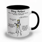 King Arthur's Funny Doodle Quotes Accent Mug - Monty Python and the Holy Grail Edge-to-Edge Printed Two-Tone Mug