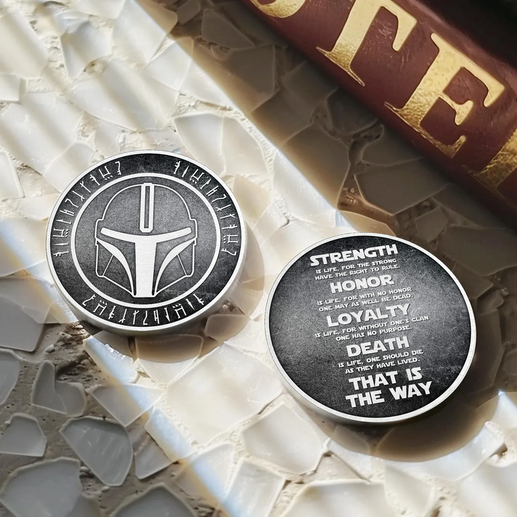 Custom Name In Mando'a/Aurebesh Star Wars Challenge Coin - Personalized Commemorative Keepsake Coin