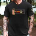 35mm Smuggler Route With Custom Name in Aurebesh/Mando'a Sleeve Printed Shirt - Personalized Shirt and Sleeve
