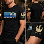 Providing Sarcasm And Tech Support Since 1977 With Custom Name in Aurebesh/Mando'a Sleeve Printed Shirt - Personalized Shirt and Sleeve