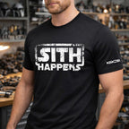 Sith Happens With Custom Name in Aurebesh/Mando'a Sleeve Printed Shirt - Personalized Shirt and Sleeve