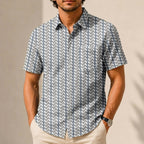 Star Wars R2-D2 BB-8 Head Pattern Hawaiian Shirt with Pocket - Star Wars Button Down Shirt