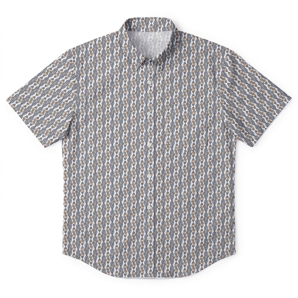 Star Wars R2-D2 BB-8 Pattern Hawaiian Shirt with Pocket - Star Wars Button Down Shirt