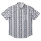 Galactic R2-D2 BB-8 Head Pattern Hawaiian Shirt with Pocket - Galactic Button Down Shirt