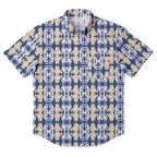 Galactic R2-D2 BB-8 Walking Pattern Hawaiian Shirt with Pocket - Galactic Button Down Shirt