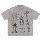 AT-AT Schematic Wash Tee - Galactic Vintage Wash T-shirt