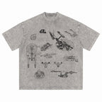 USS Enterprise NCC-1701 Schematic Wash Tee - Sci-fi Movies Vintage Wash T-shirt