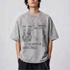 Slave 1 Schematic Wash Tee - Galactic Vintage Wash T-shirt