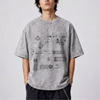 Skywalker Lightsaber Schematic Wash Tee - Galactic Vintage Wash T-shirt