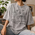 USS Defiant Schematic Wash Tee - Sci-fi Movies Vintage Wash T-shirt