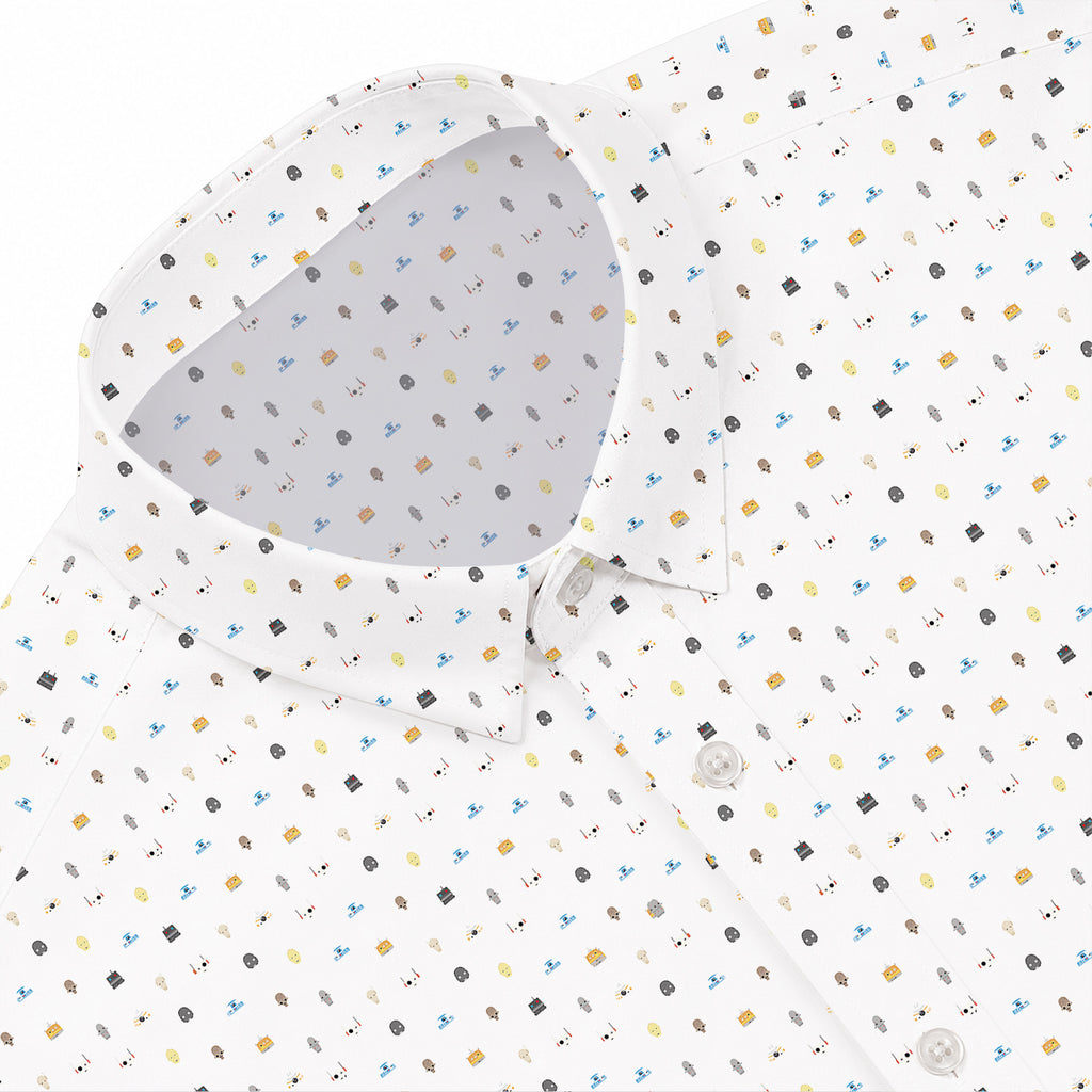 Galactic Droid Registry Hawaiian Shirt with Pocket - Galactic Button Down Shirt