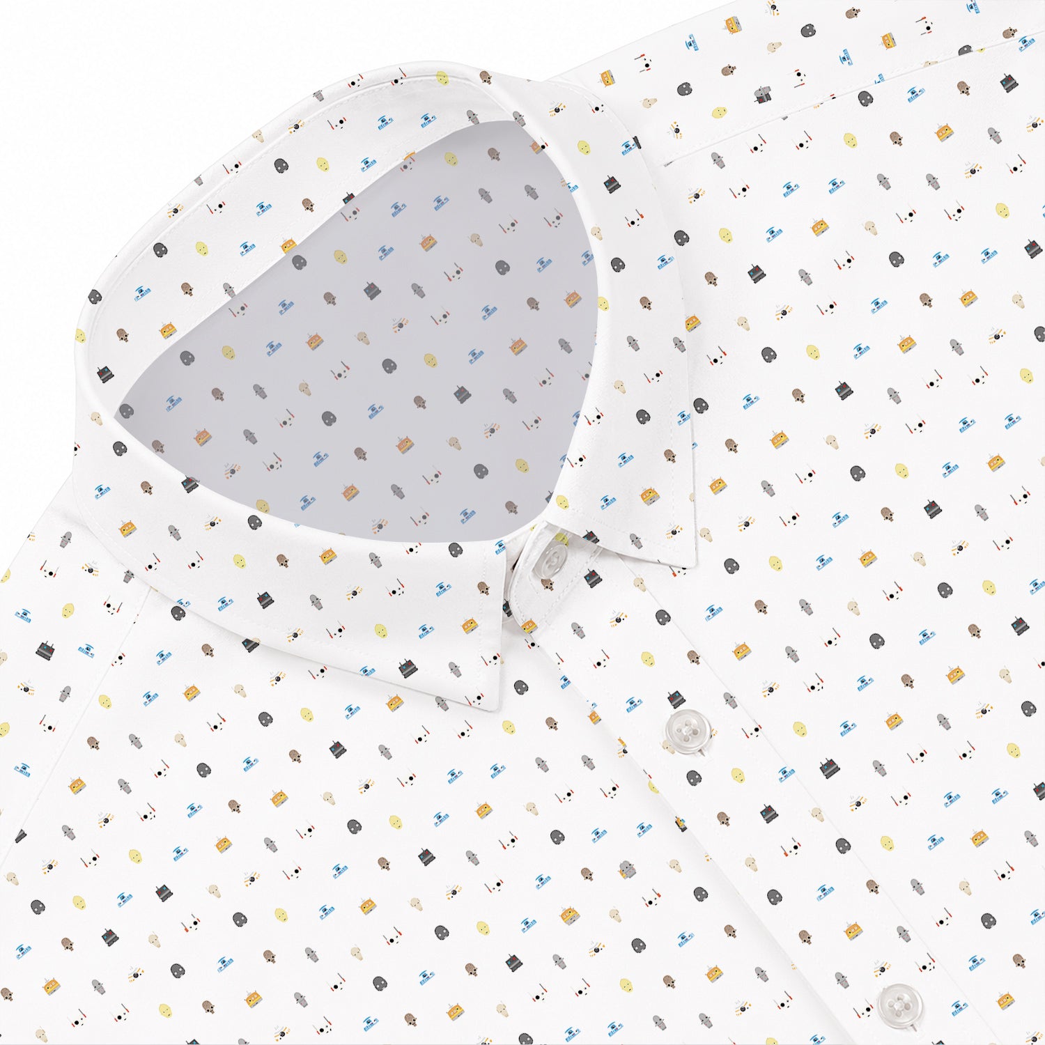 Galactic Droid Registry Hawaiian Shirt with Pocket - Galactic Button Down Shirt