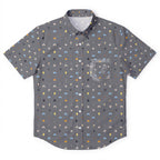 Galactic Droid Registry Hawaiian Shirt with Pocket - Galactic Button Down Shirt