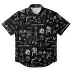 Mandalorian Equipment Blueprint Hawaiian Shirt with Pocket - Star Wars Schematic Button Down Shirt