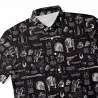 Mandalorian Equipment Blueprint Hawaiian Shirt with Pocket - Star Wars Schematic Button Down Shirt